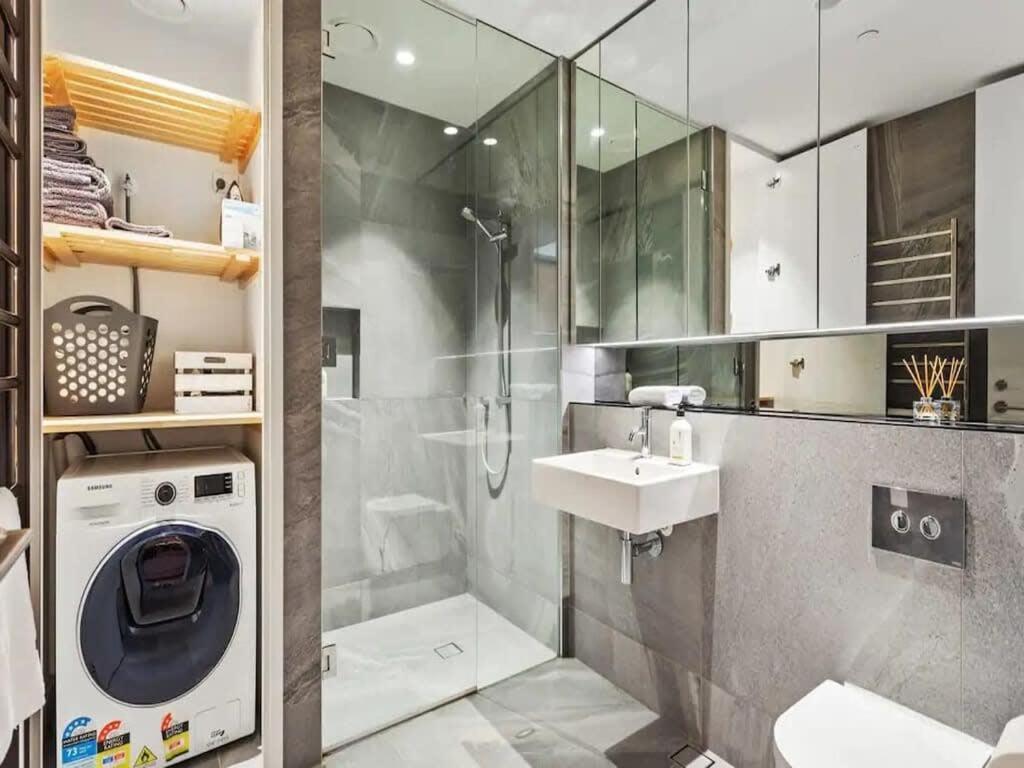 Modern One Bedroom Apartment In Wynyard Quarter Auckland Eksteriør bilde